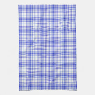 Blue White Plaid 2 Kitchen Towel