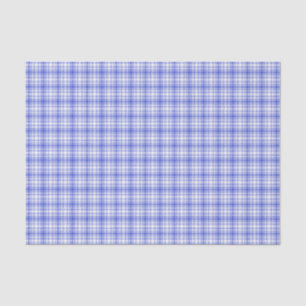 Blue White Plaid 2 Tissue Paper