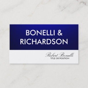 Blue White Plain Modern Business Card