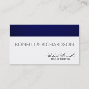Blue White Plain Modern Business Card