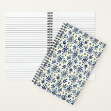 Blue White Porcelain Floral Chinoiserie Notebook