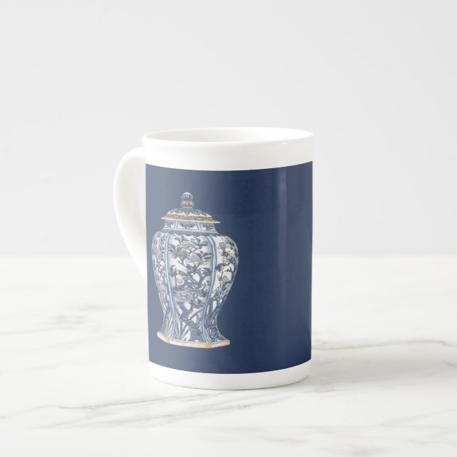 Blue & White Porcelain Vase by Vision Studio Bone China Mug (Front Left)