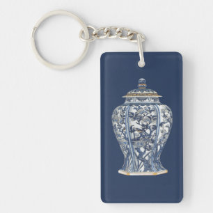 Blue & White Porcelain Vase by Vision Studio Keychain