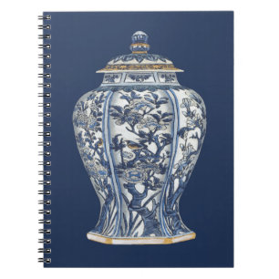 Blue & White Porcelain Vase by Vision Studio Notebook