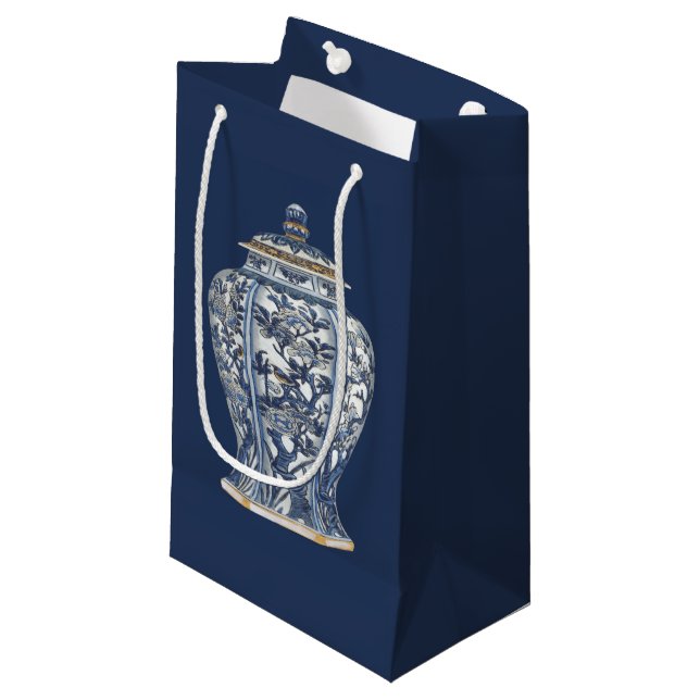 Blue & White Porcelain Vase by Vision Studio Small Gift Bag (Front Angled)