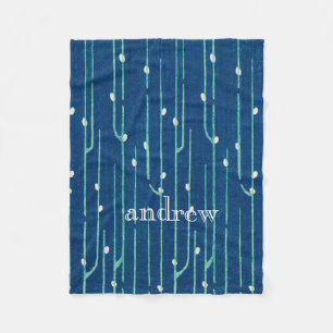 Blue & White Rain Droplets Blanket