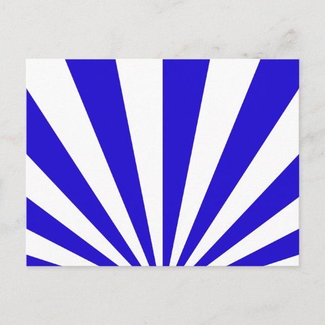 Blue & White Rays Postcard (Front)