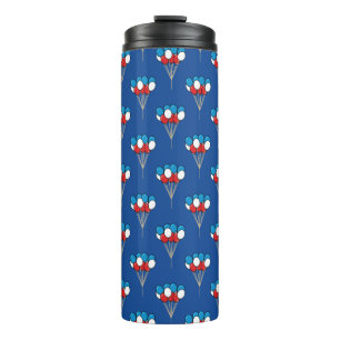 Blue White Red Patriotic Balloons Thermal Tumbler
