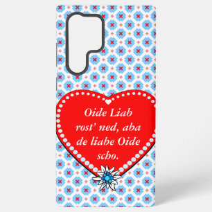 Blue white red pattern Bavarian style  Samsung Galaxy Case