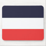 Blue White & Red Stripes Striped Design Mouse Pad<br><div class="desc">Customize the front with or without text.</div>