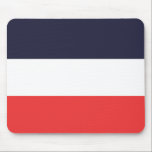 Blue White & Red Stripes Striped Design Mouse Pad<br><div class="desc">Customize the front with or without text.</div>