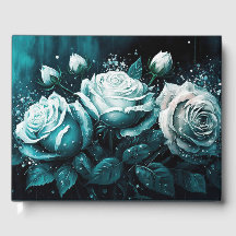 Blue & White Roses