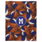 blue white school team colours basketball pattern
