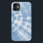 Blue White Shibori Tie Dye iPhone 11 Case<br><div class="desc">A beautiful case blue tie-dye shibori design phone case.</div>