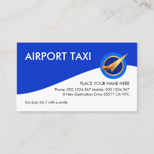Blue White Sky Airplane Liftoff Business Card