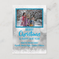 Blue White Snow Glitter Christmas New Year | PHOTO