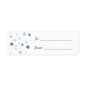 Blue White Snowflakes Christmas