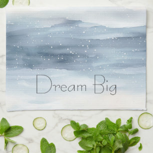 Blue White Snowflakes Kitchen Towel