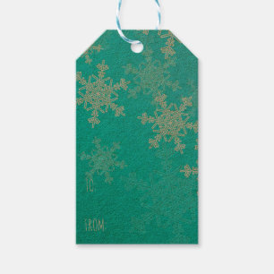 Blue White Snowflakes Minimalist Christmas Gift Tags