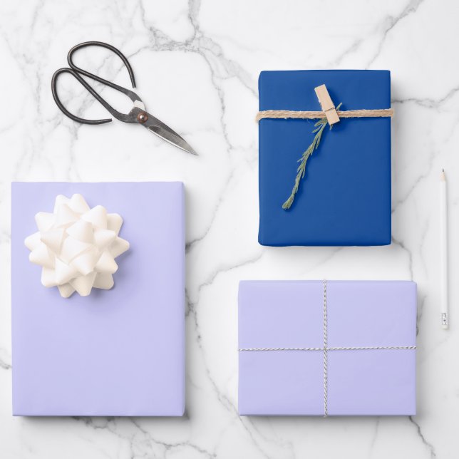 Blue White Snowflakes Wrapping Paper Sheet (Front)