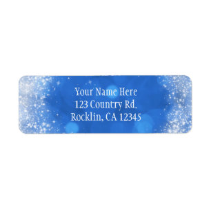 Blue & White Sparkle Cinderella Wedding Invitation