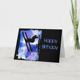 Blue & White Splashes Card