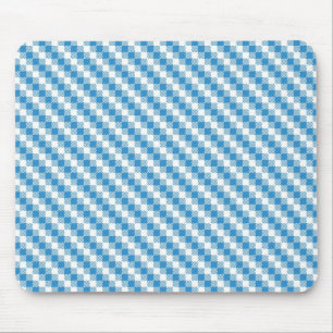 Blue-white squares background mouse pad