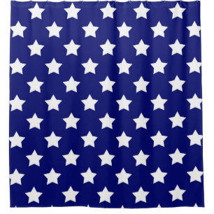 Blue White Stars Pattern Decorative