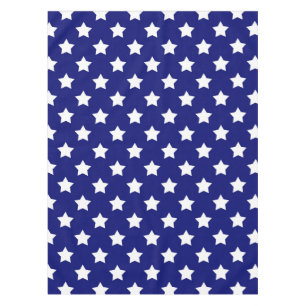 Blue White Stars Pattern Decorative Tablecloth