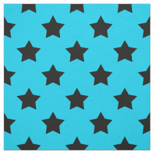 Blue White Stars Pattern Decorative Textile Fabric