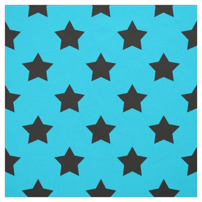 Blue White Stars Pattern Decorative Textile Fabric (Swatch)