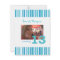 Blue & White Stripe 13th Birthday Invitation