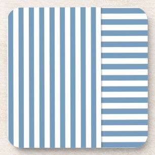 blue white stripe pattern coaster
