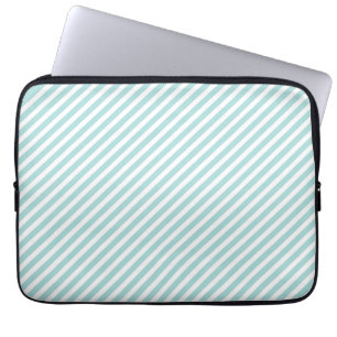 Blue & White Striped Laptop Sleeve
