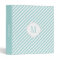 Blue & White Striped Pattern Binder