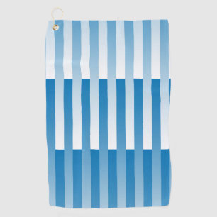 Blue White Striped Pattern Golf Towel