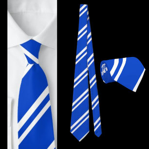 Blue White Striped Pattern          Tie
