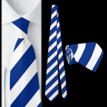 Blue White Striped Pattern Tie<br><div class="desc">Blue White Striped Pattern neck tie.</div>