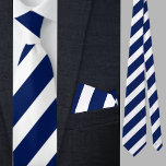 Blue White Striped Pattern Tie<br><div class="desc">Blue White Striped Pattern neck tie.</div>