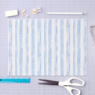 Blue White Stripes Bridal Shower Tissue Paper