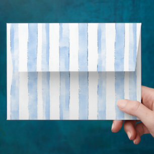 Blue White Stripes Envelope