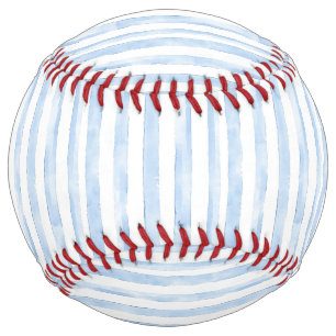 Blue White Stripes Softball