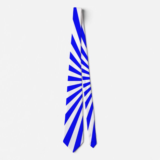 blue white stripes tie (Front)