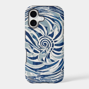 Blue White Swirl Pattern 02
