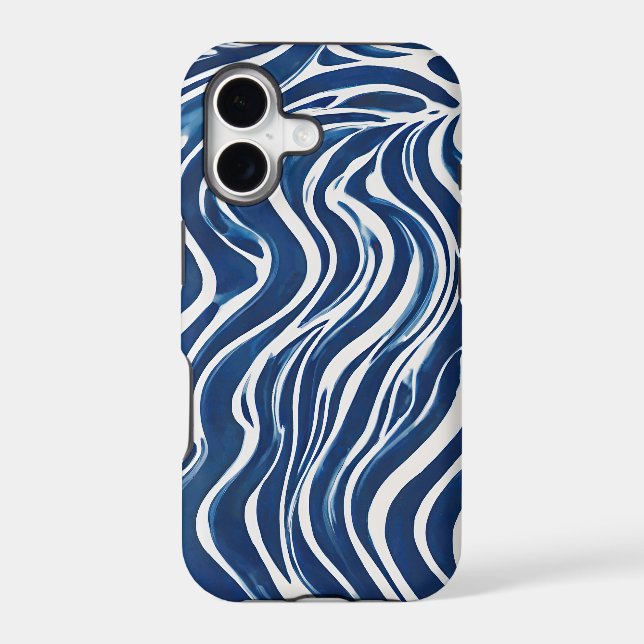 Blue White Swirl Pattern 06 (Back)