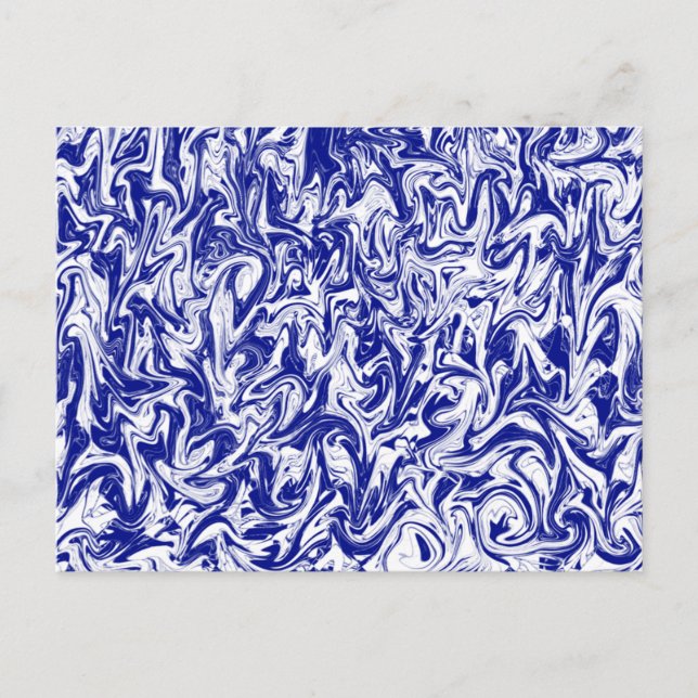 Blue & White Swirl Postcard (Front)