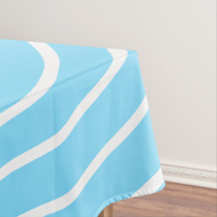 Blue White Tablecloth with Heart - Choose Colours