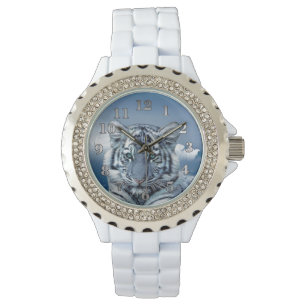 Blue White Tiger Watch