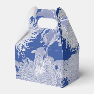 Blue White Vintage Chinoiserie Floral  Favor Box