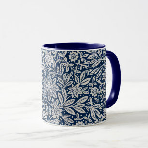 Blue & White Vintage Floral Pattern Mug